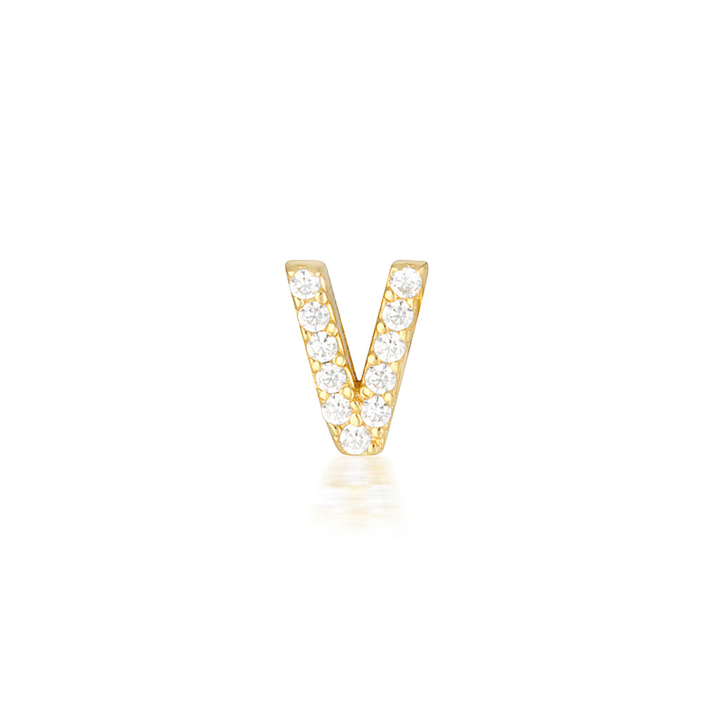 A-Z Letter Earrings Gold