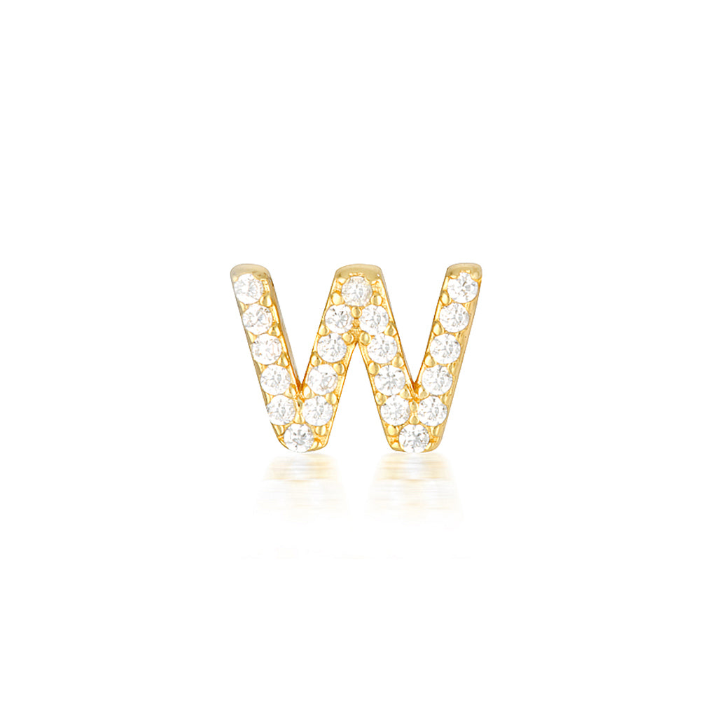 A-Z Letter Earrings Gold