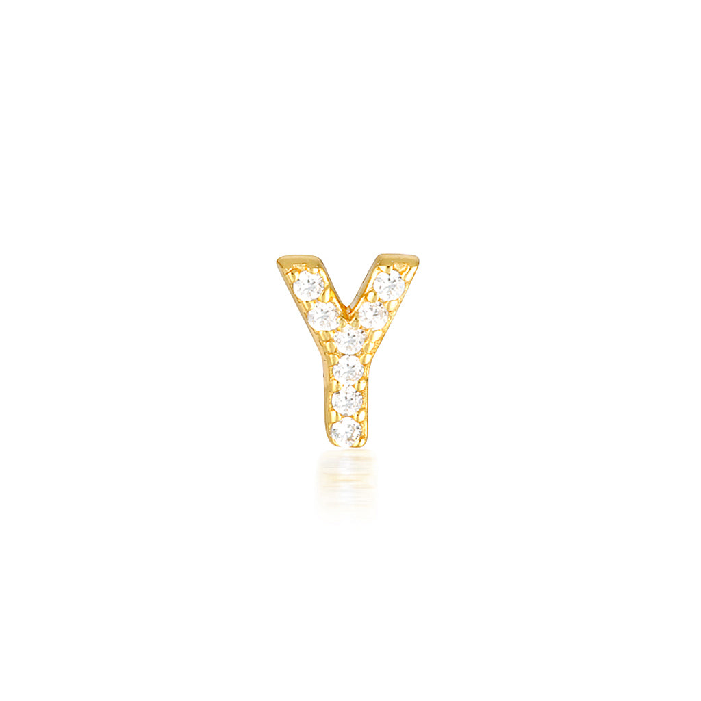 A-Z Letter Earrings Gold