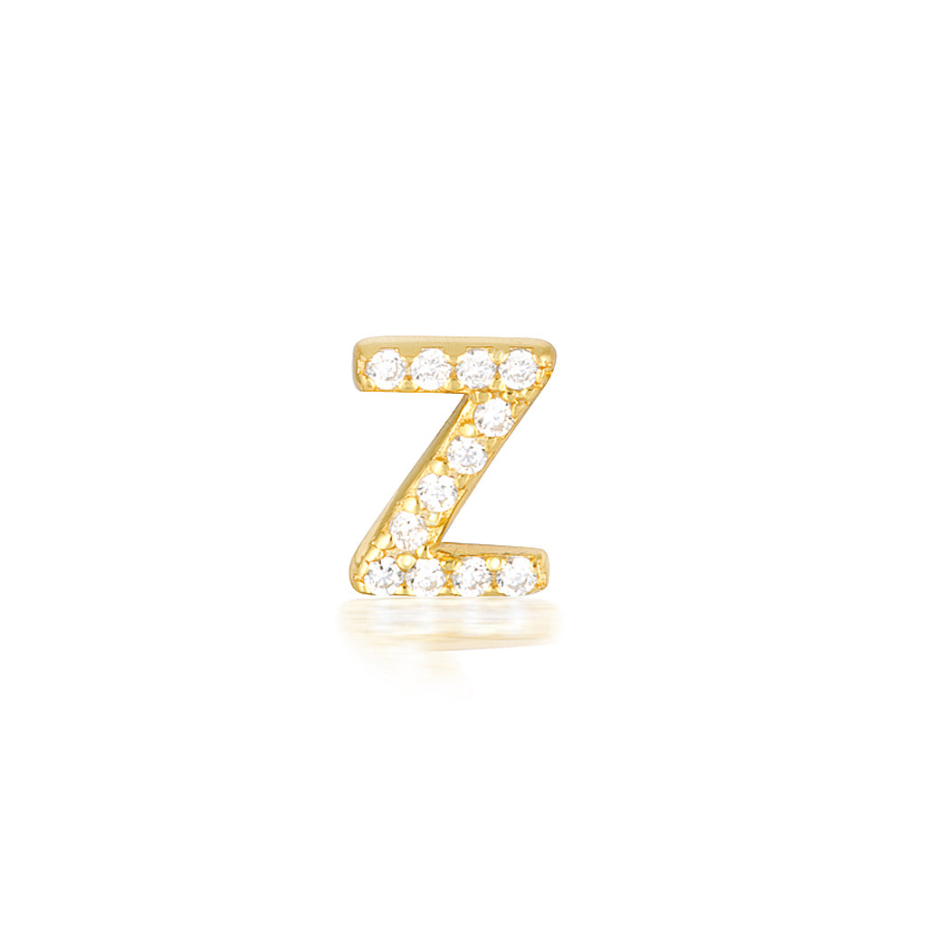 A-Z Letter Earrings Gold