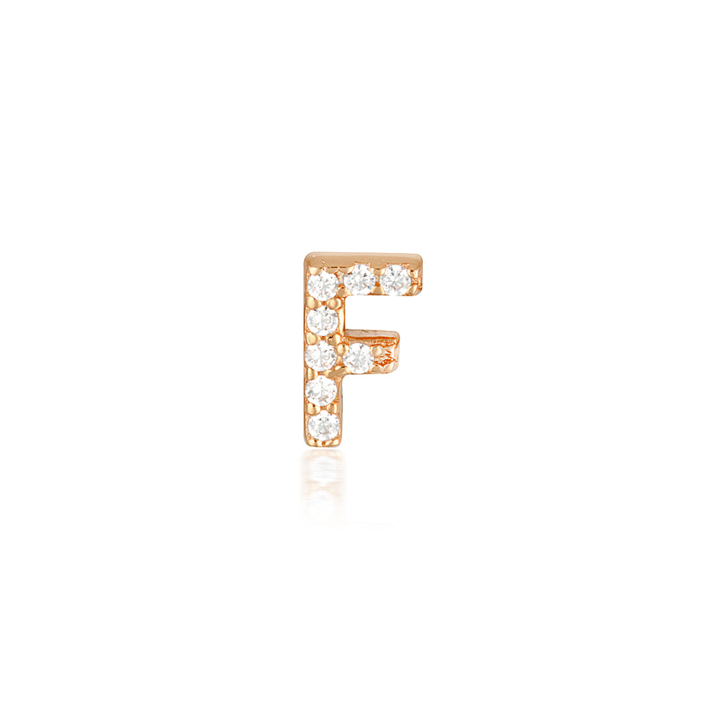 A-Z Letter Earrings Rose Gold