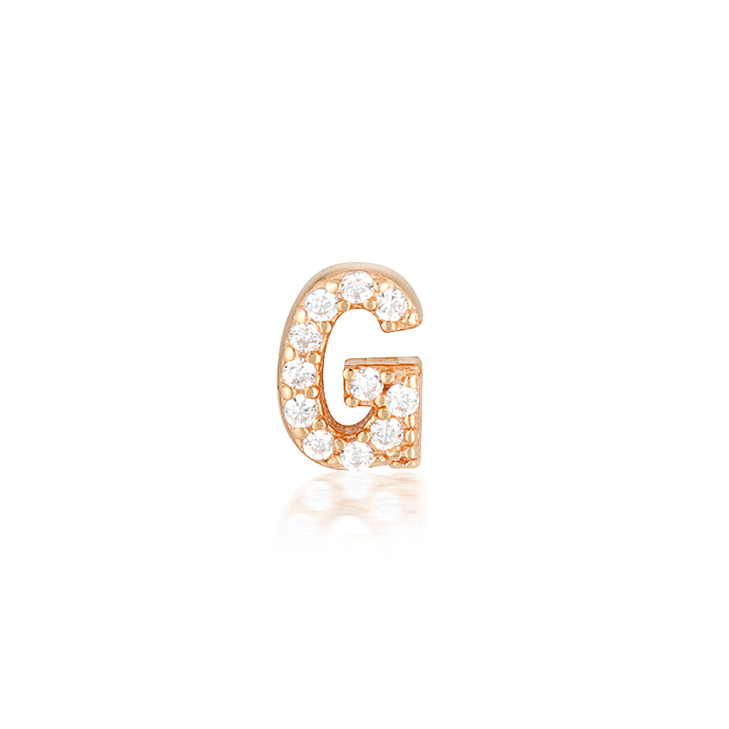 A-Z Letter Earrings Rose Gold