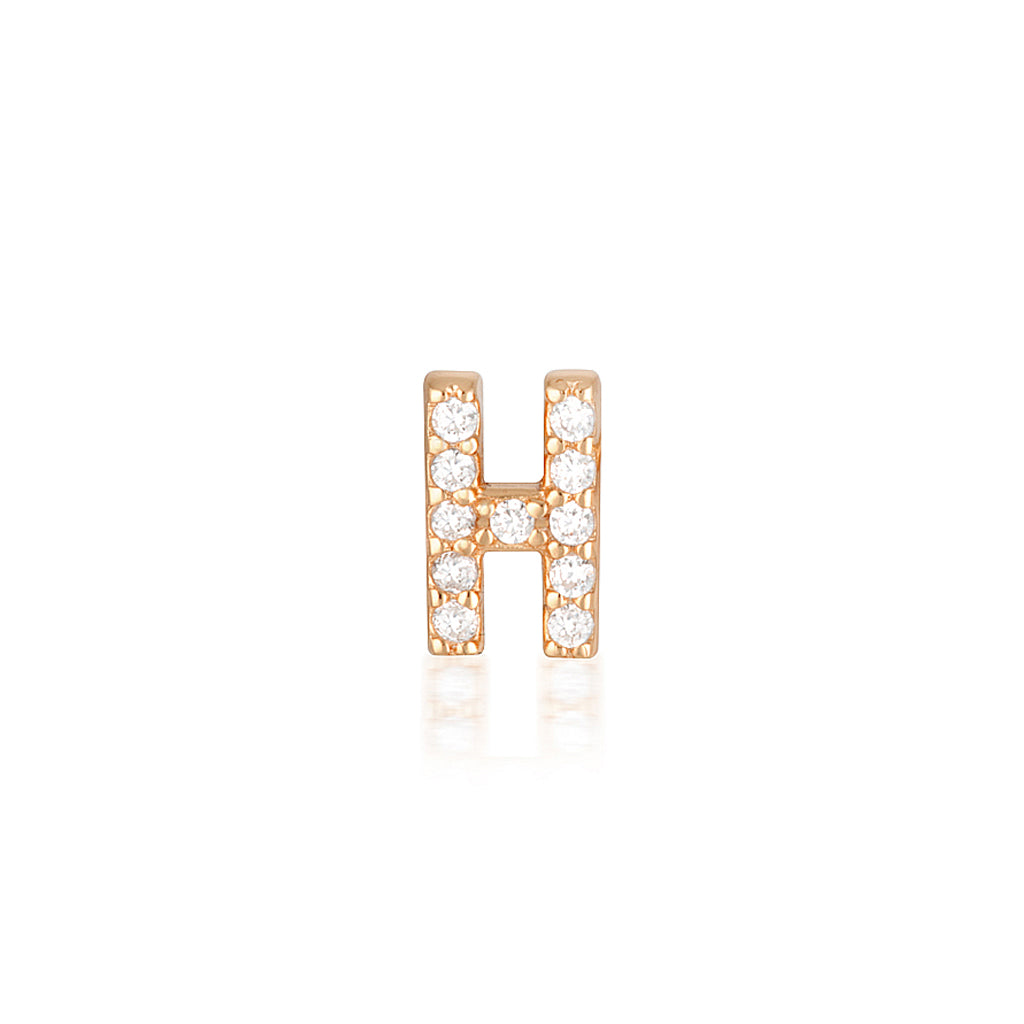 A-Z Letter Earrings Rose Gold
