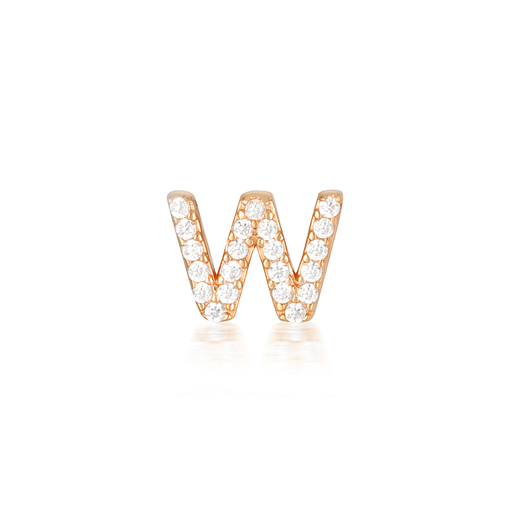 A-Z Letter Earrings Rose Gold