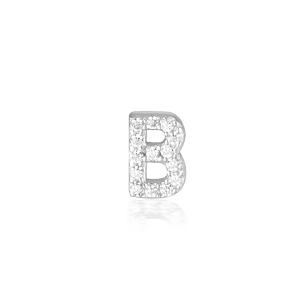 A-Z Letter Earrings Silver