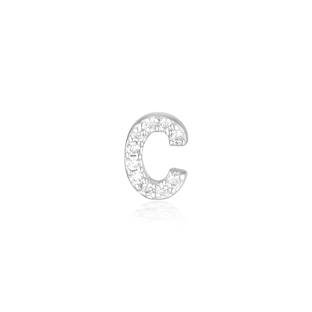 A-Z Letter Earrings Silver