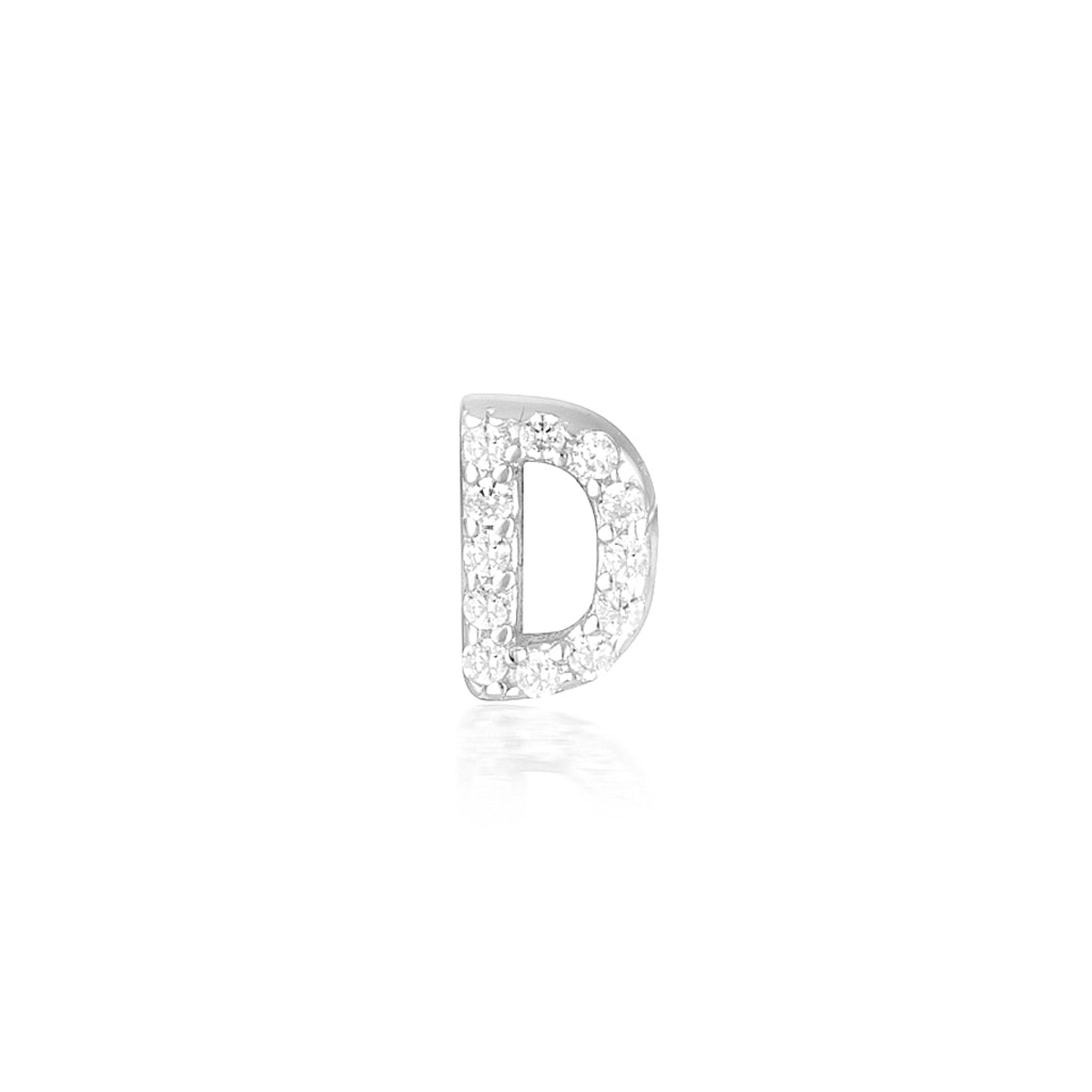 A-Z Letter Earrings Silver