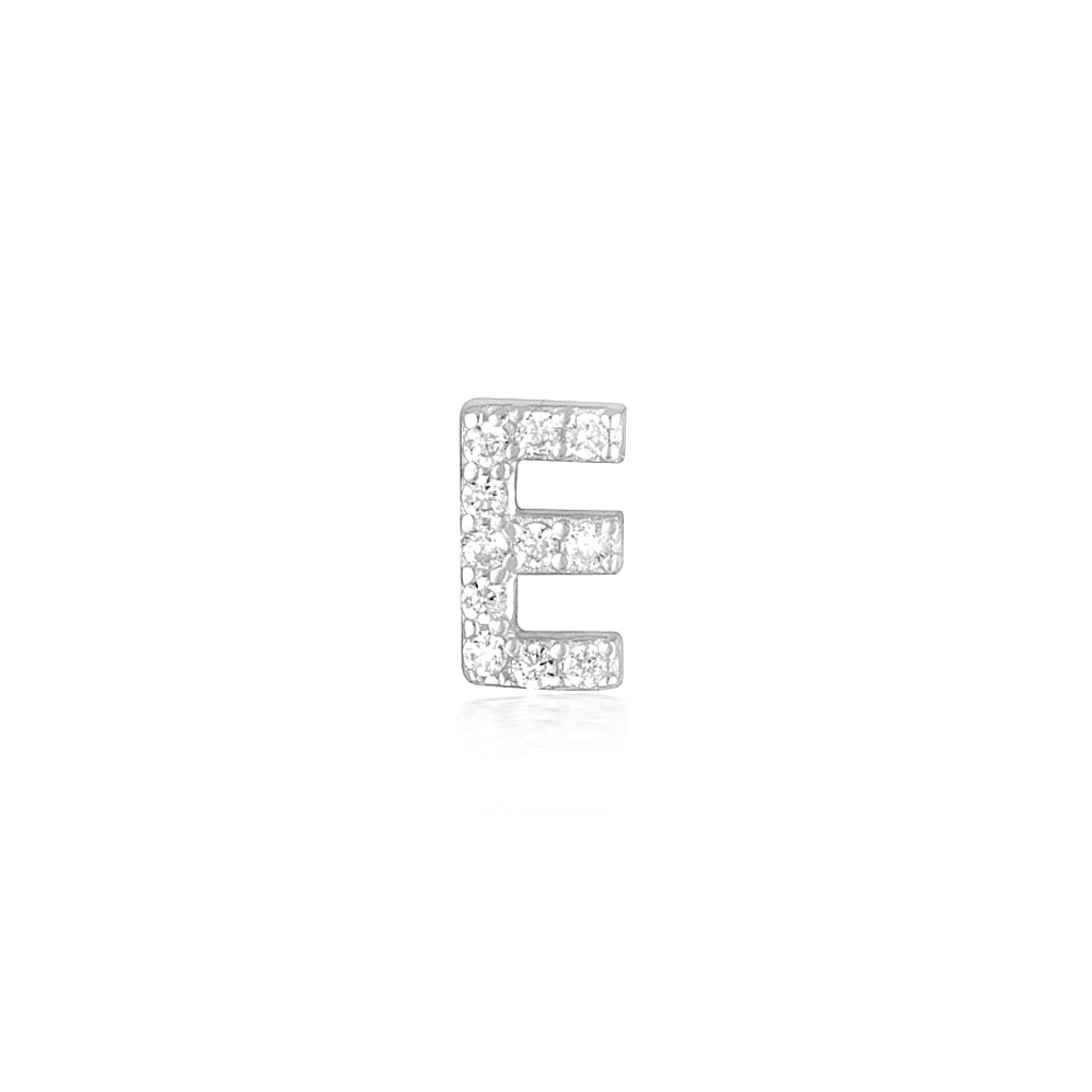 A-Z Letter Earrings Silver