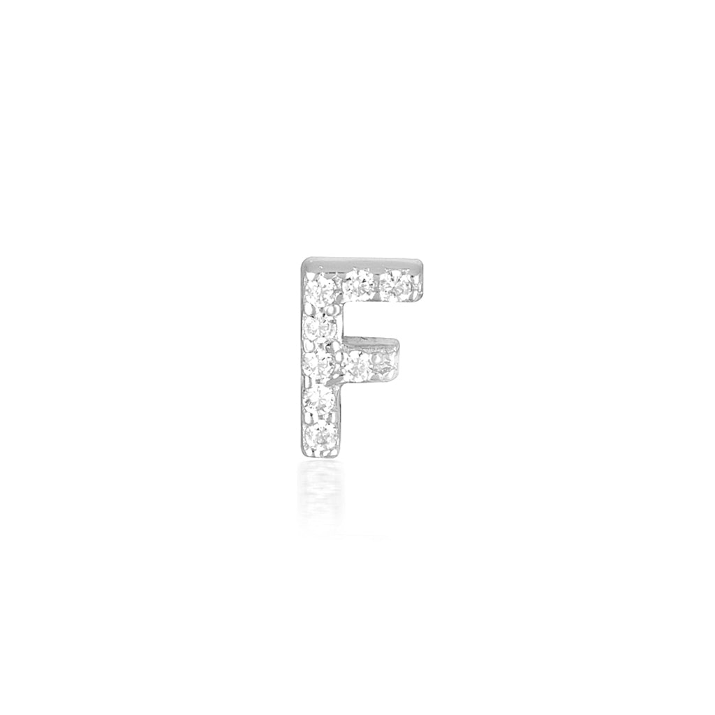 A-Z Letter Earrings Silver