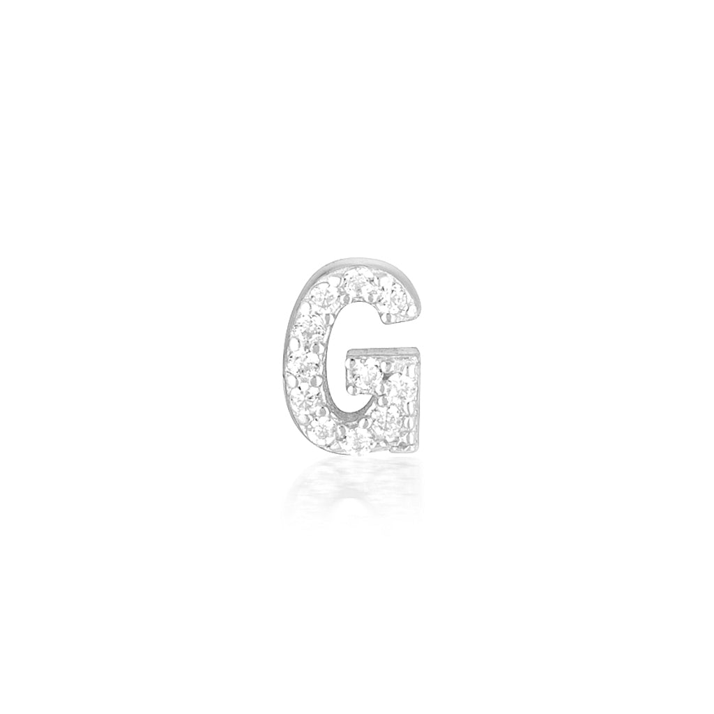 A-Z Letter Earrings Silver