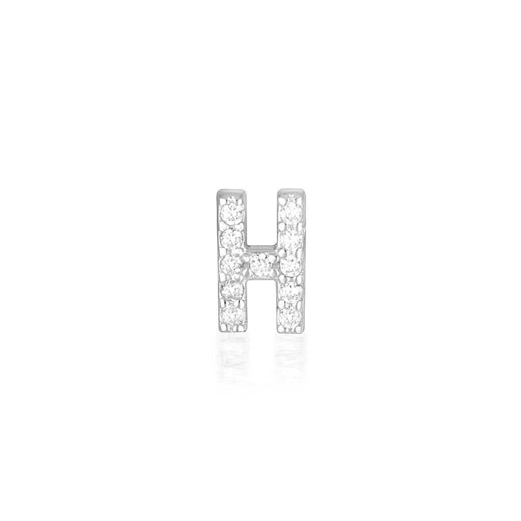 A-Z Letter Earrings Silver