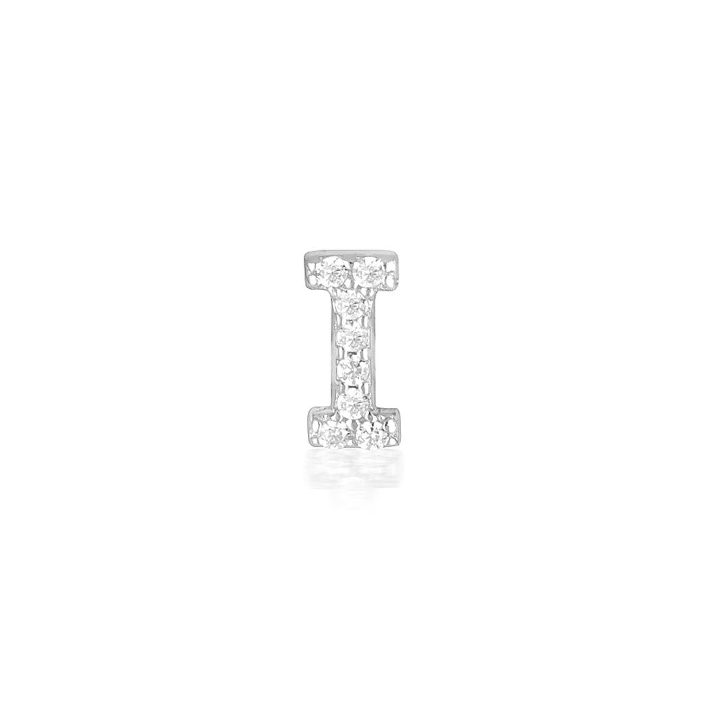 A-Z Letter Earrings Silver