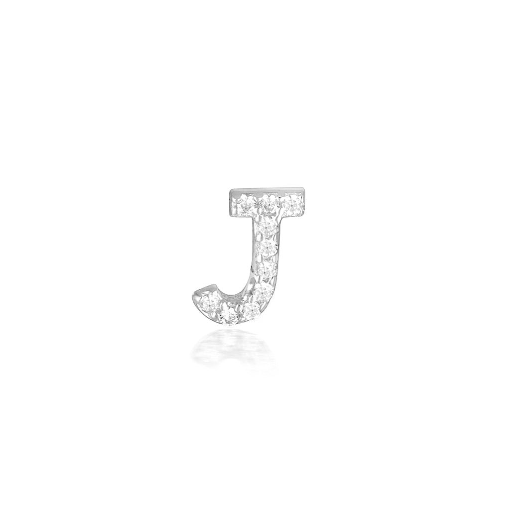 A-Z Letter Earrings Silver