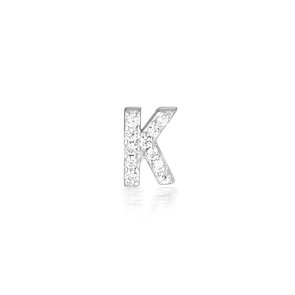 A-Z Letter Earrings Silver