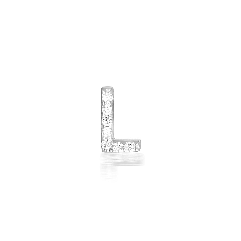 A-Z Letter Earrings Silver