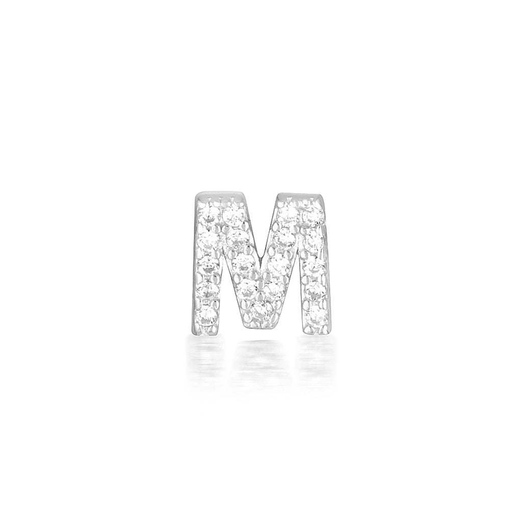 A-Z Letter Earrings Silver
