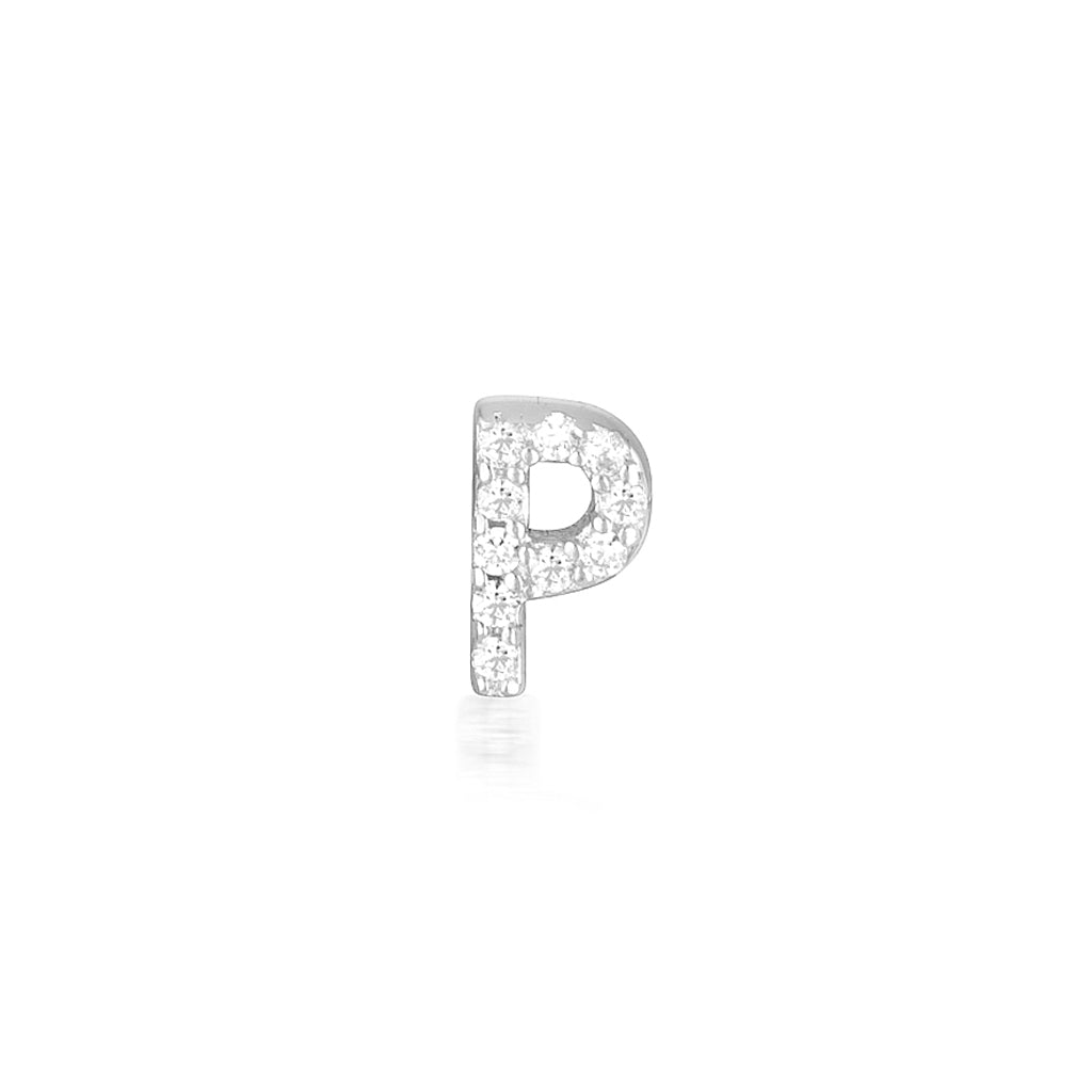 A-Z Letter Earrings Silver