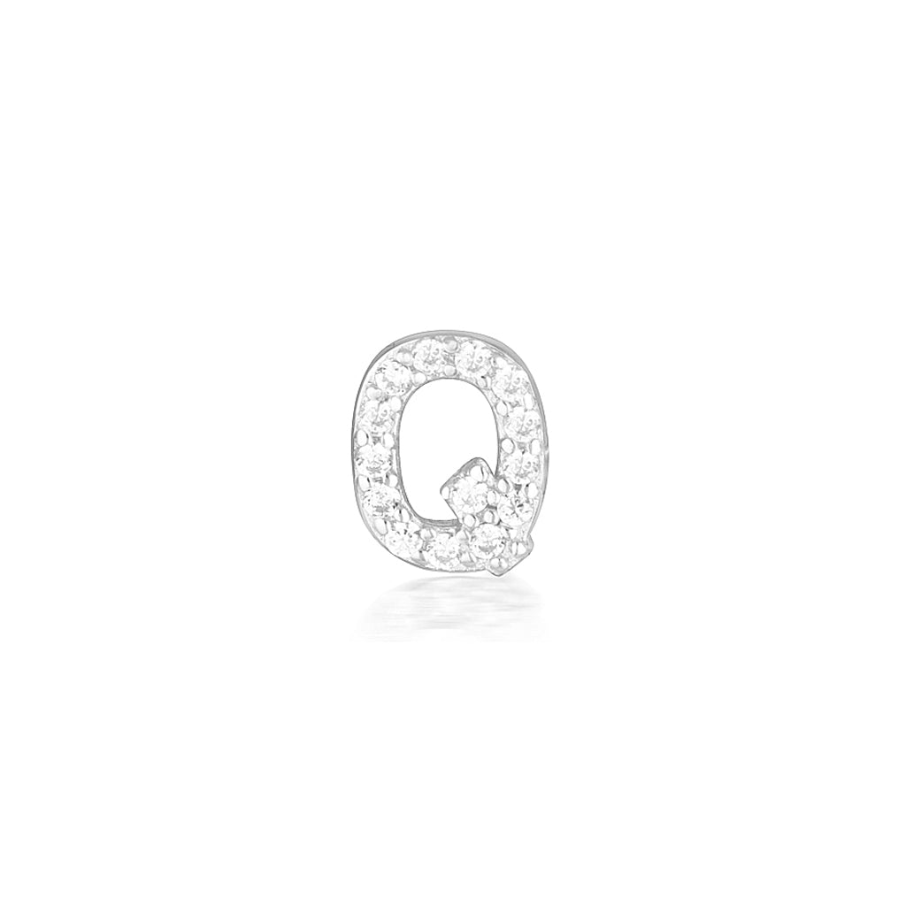 A-Z Letter Earrings Silver