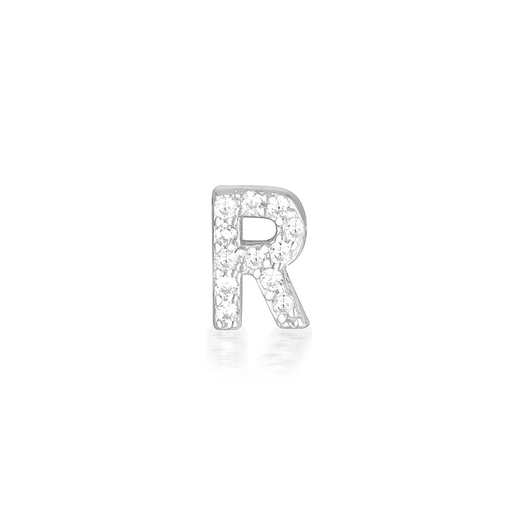 A-Z Letter Earrings Silver