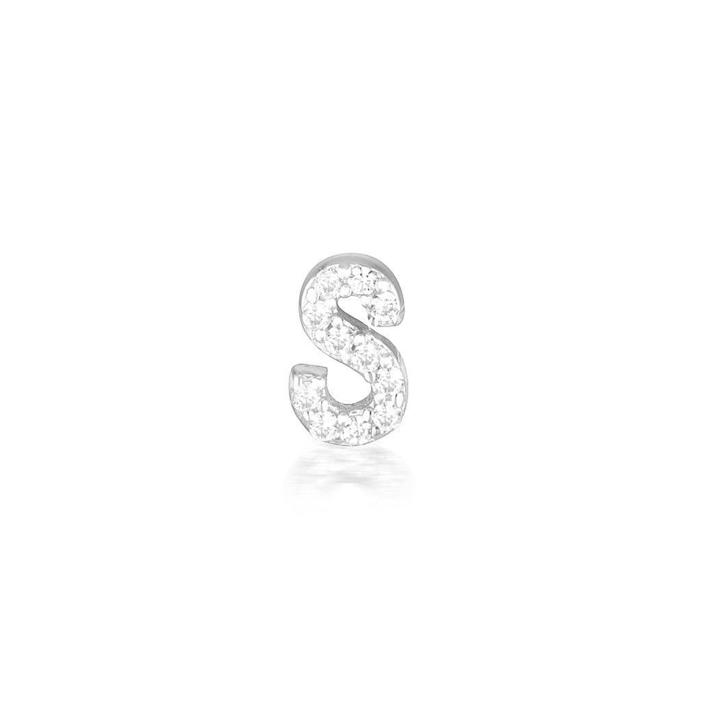 A-Z Letter Earrings Silver