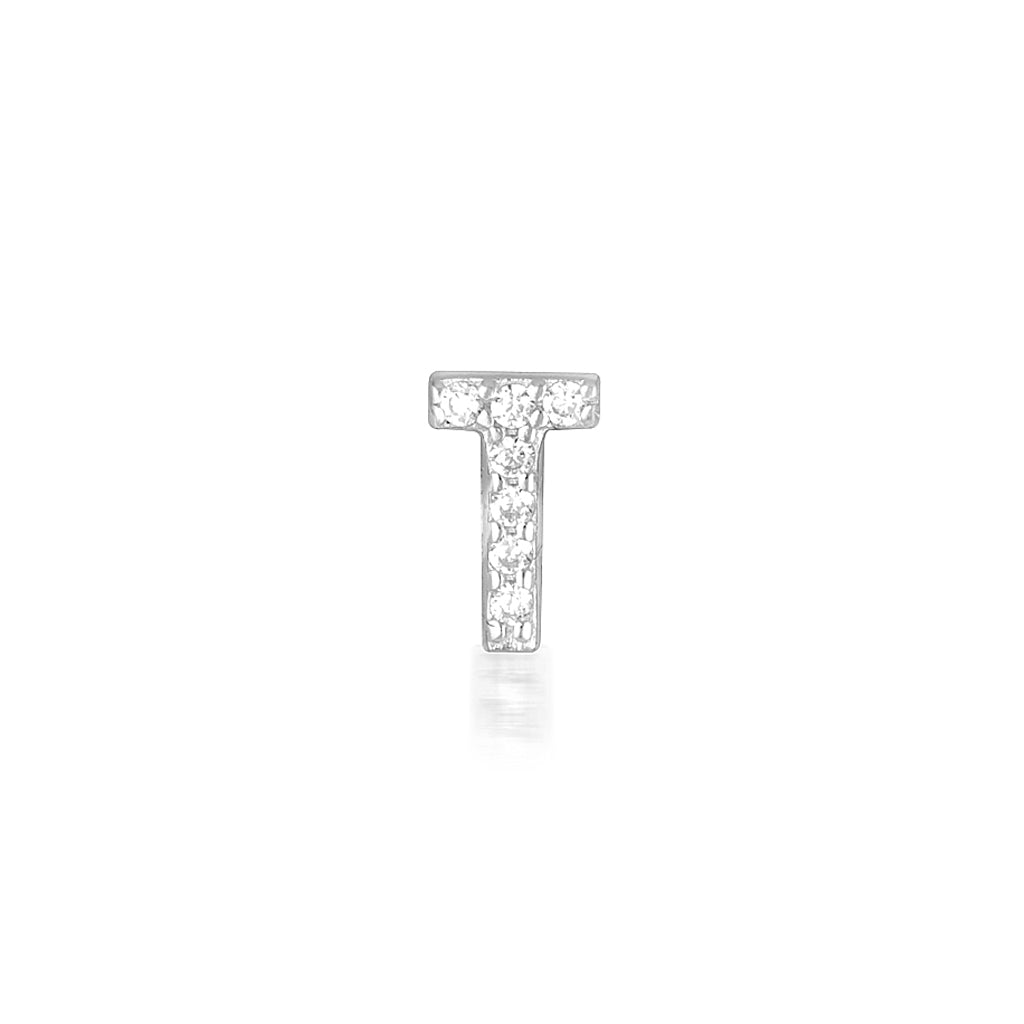A-Z Letter Earrings Silver