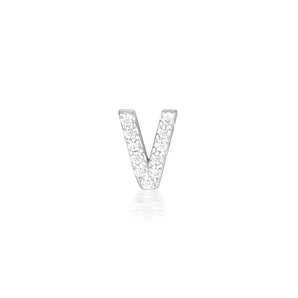 A-Z Letter Earrings Silver