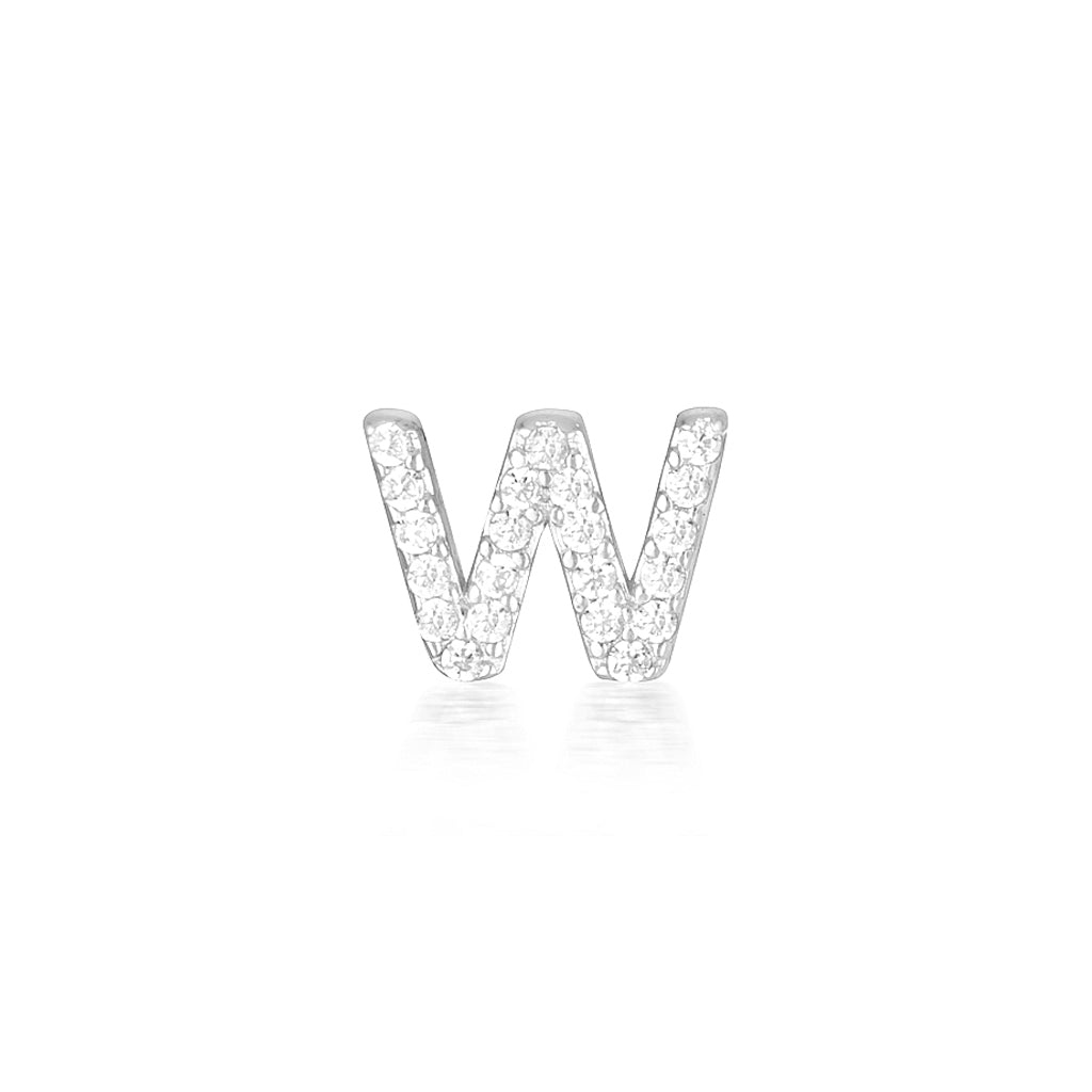 A-Z Letter Earrings Silver