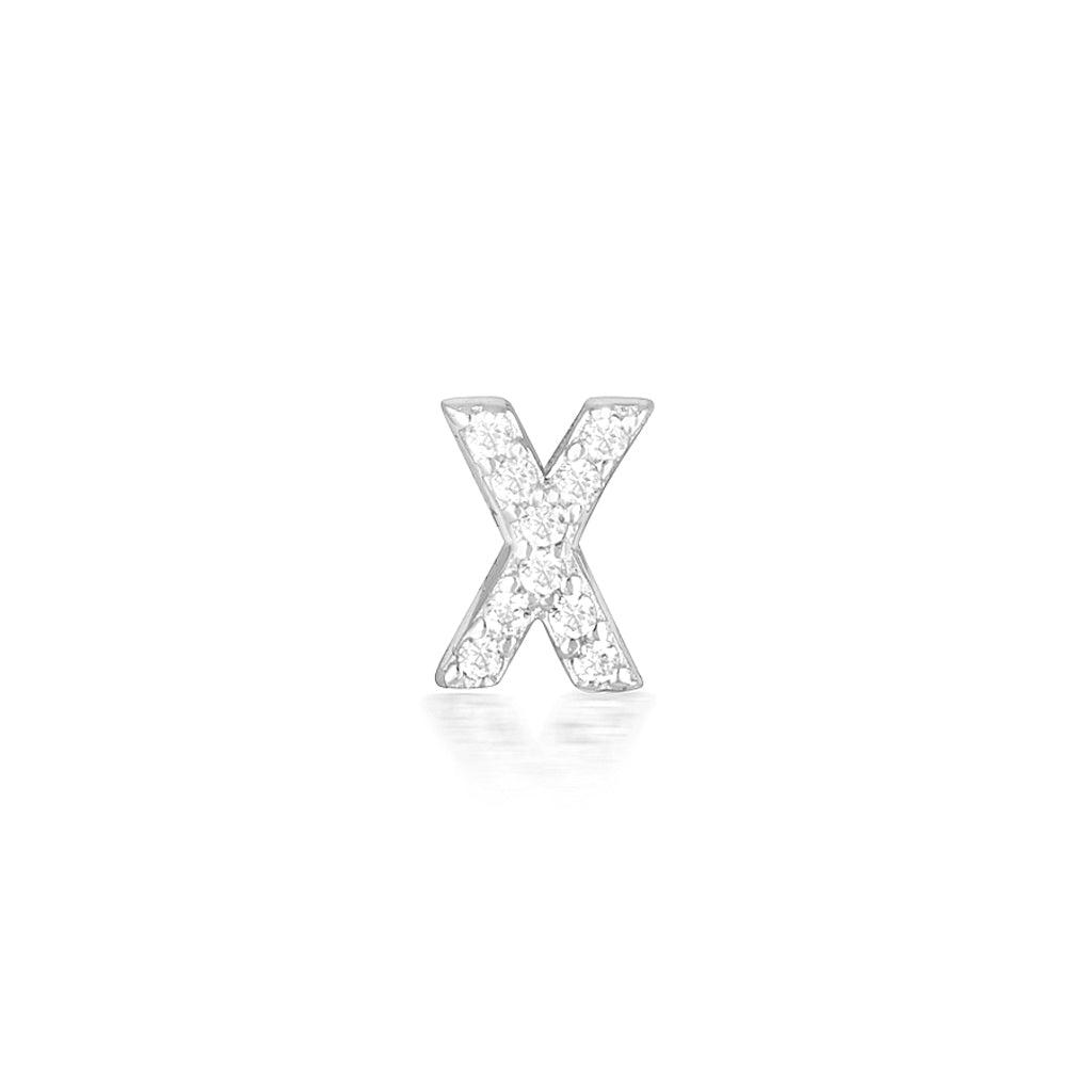 A-Z Letter Earrings Silver