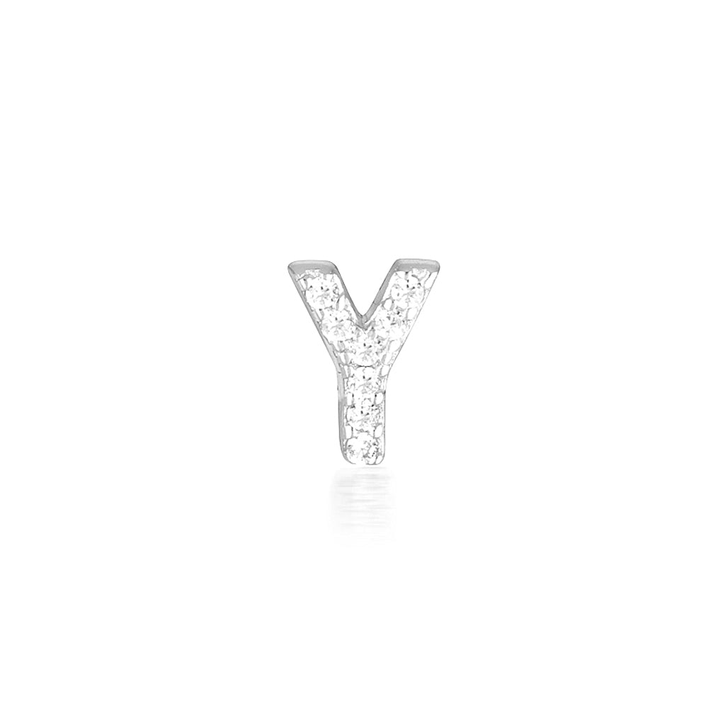 A-Z Letter Earrings Silver