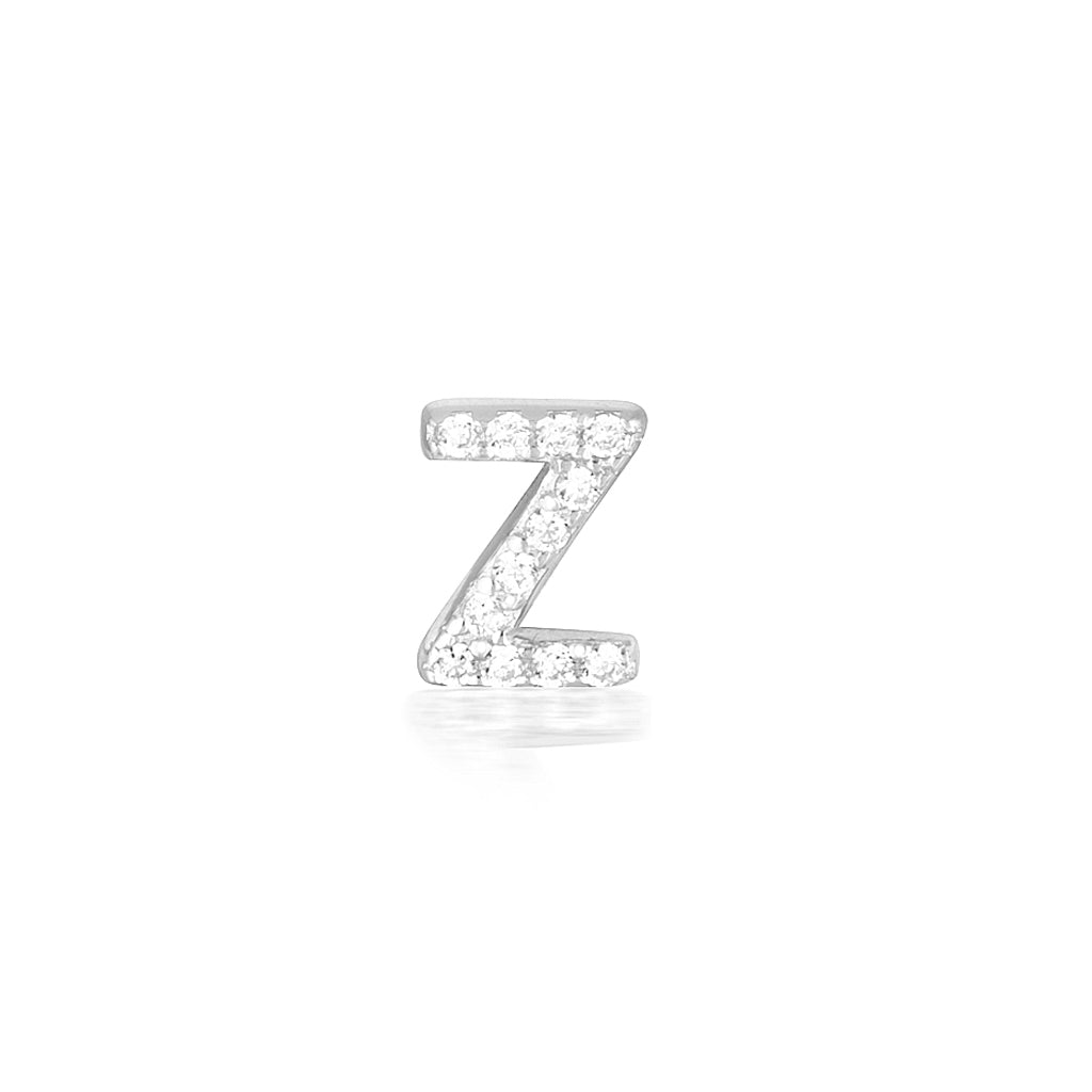 A-Z Letter Earrings Silver